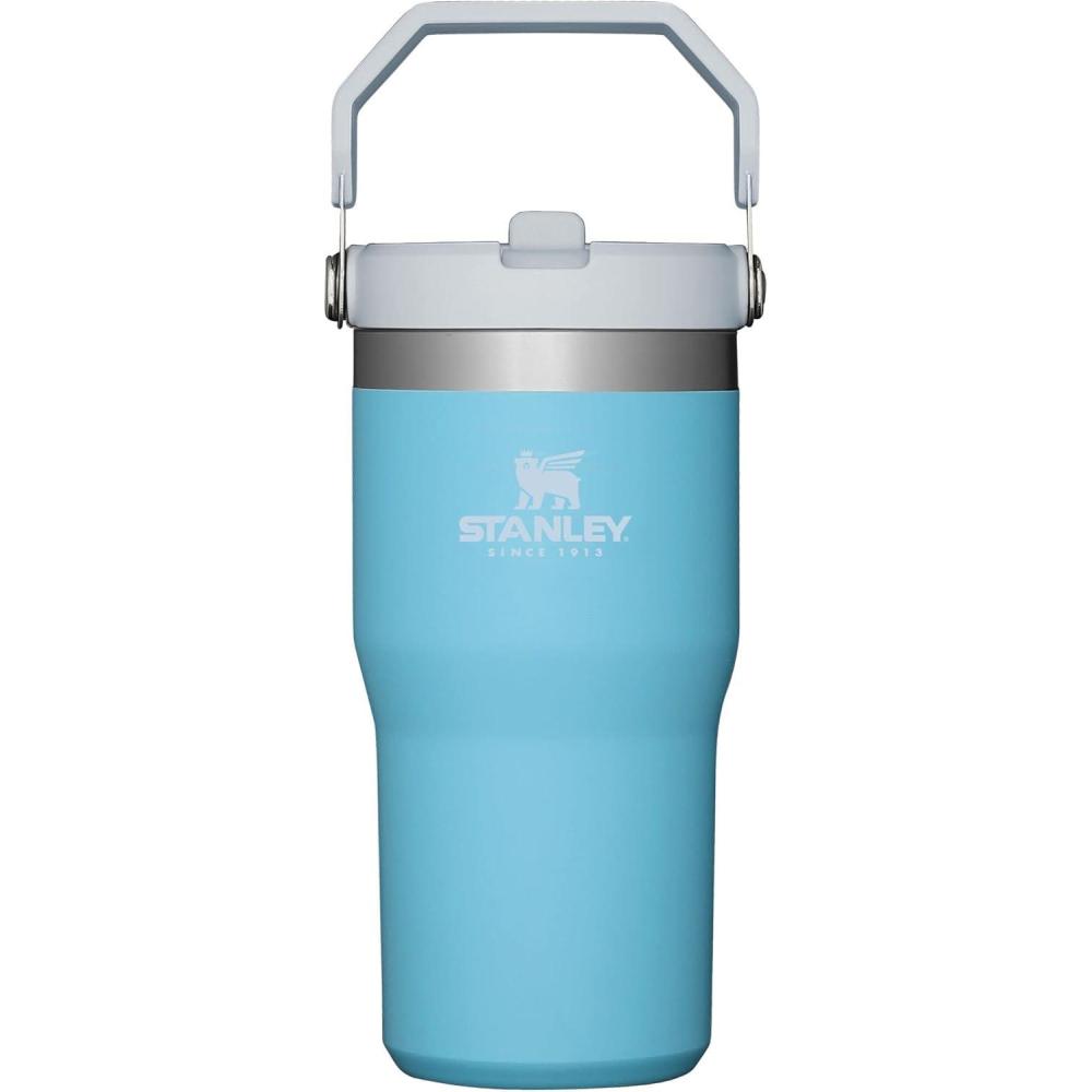 imageSTANLEY IceFlow 20 Flip Straw Tumbler with Handle 30 oz Twist On Lid and Flip Up Straw Leak Resistant Water Bottle Insulated Stainless Steel BPAFree HydrangeaPool