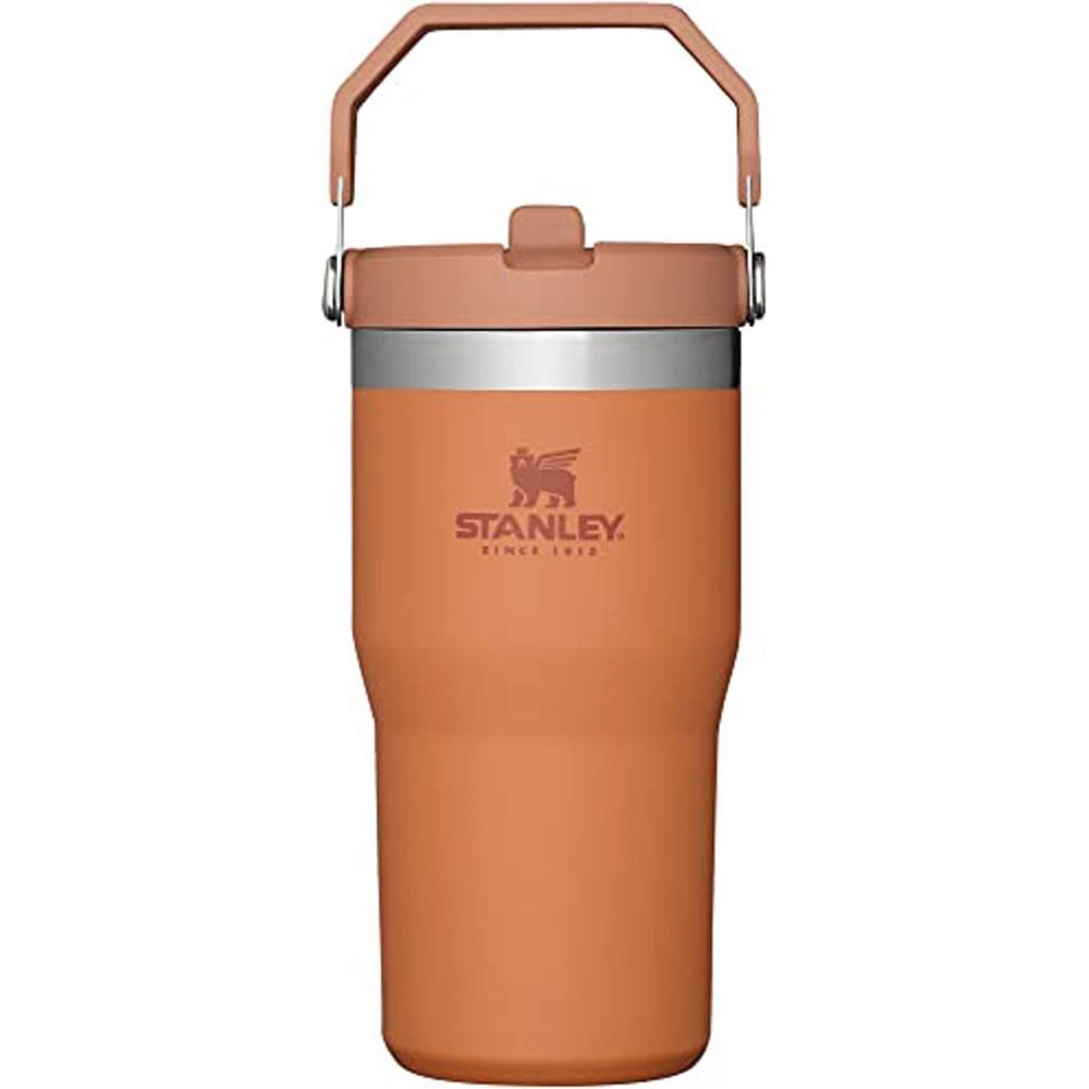 imageSTANLEY IceFlow 20 Flip Straw Tumbler with Handle 30 oz Twist On Lid and Flip Up Straw Leak Resistant Water Bottle Insulated Stainless Steel BPAFree HydrangeaOchre