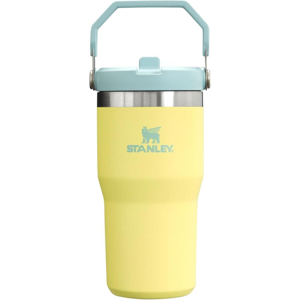imageSTANLEY IceFlow 20 Flip Straw Tumbler with Handle 30 oz Twist On Lid and Flip Up Straw Leak Resistant Water Bottle Insulated Stainless Steel BPAFree HydrangeaPomelo