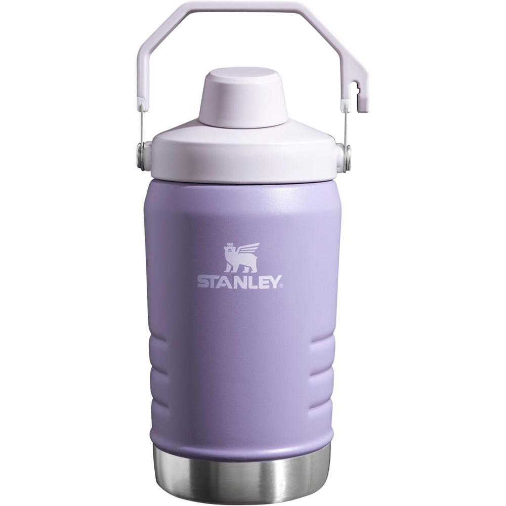 imageSTANLEY IceFlow Fast Flow Jug with Handle 40 oz  Twist On Angled Spout Lid  Leakproof for Travel and Sports  Insulated Stainless Steel  BPAFree  PolarLavender