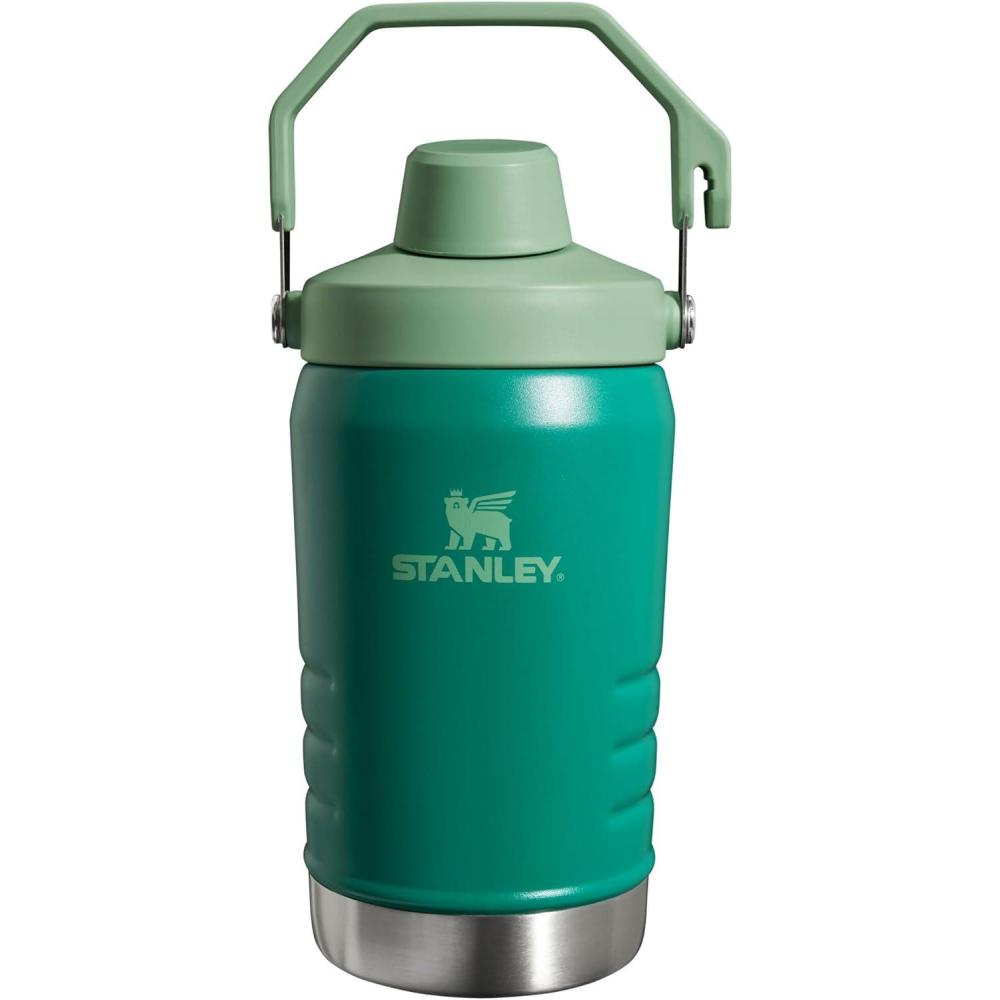 imageSTANLEY IceFlow Fast Flow Jug with Handle 40 oz  Twist On Angled Spout Lid  Leakproof for Travel and Sports  Insulated Stainless Steel  BPAFree  PolarNew Alpine
