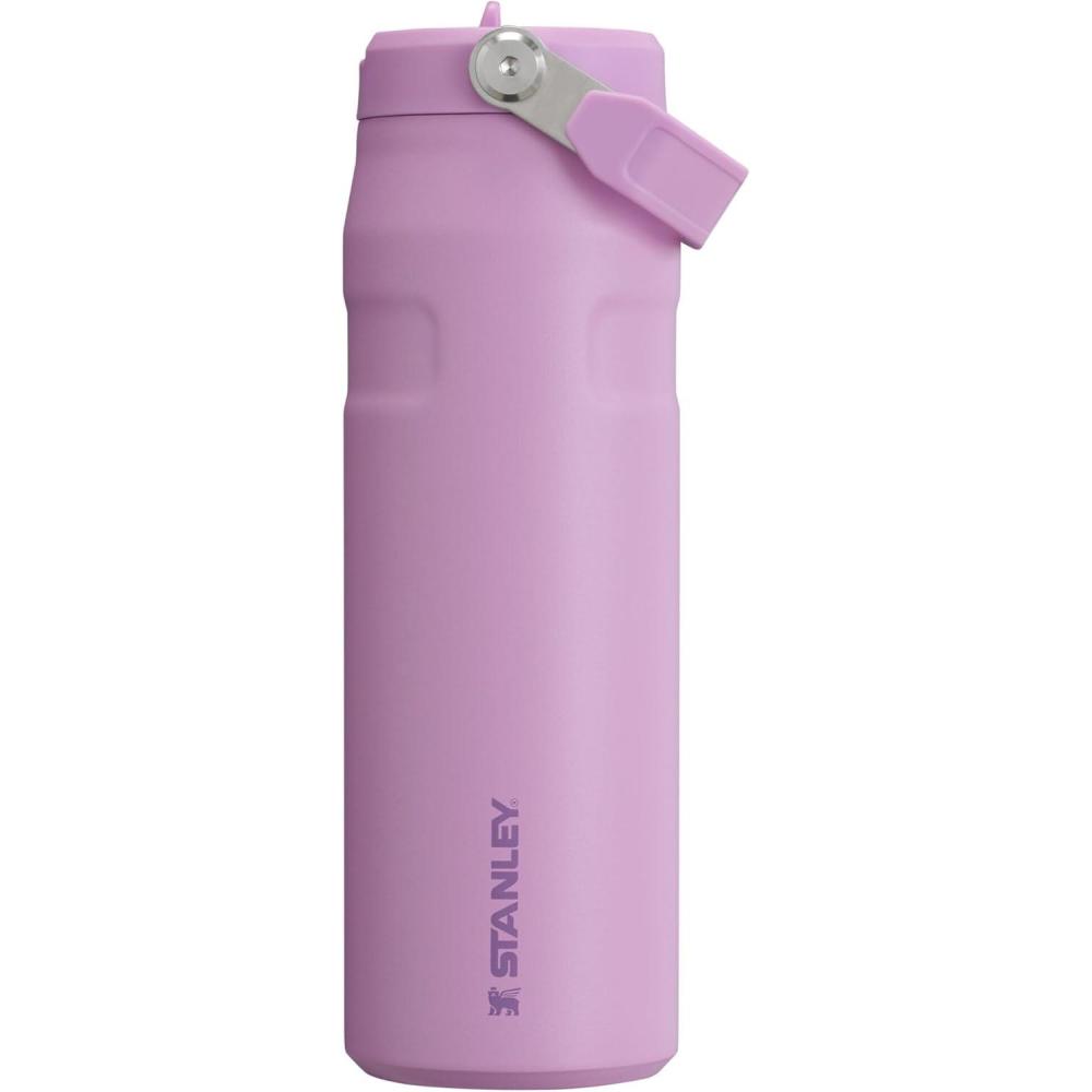 imageSTANLEY IceFlow Flip Straw 20 Water Bottle 24 OZ  BuiltIn Straw with Larger Opening  Lightweight ampamp LeakResistant  Insulated Stainless Steel  BPAFree  Lilac