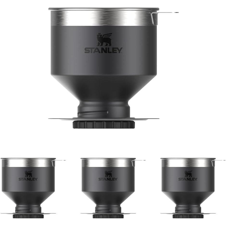 imageSTANLEY Perfect Brew Pour Over  Manual Single Cup Coffee Maker  Drip Coffee Maker with Reusable Filter  Easy Clean Stainless Steel  BPAFree  Hammertone GreenCharcoal Glow