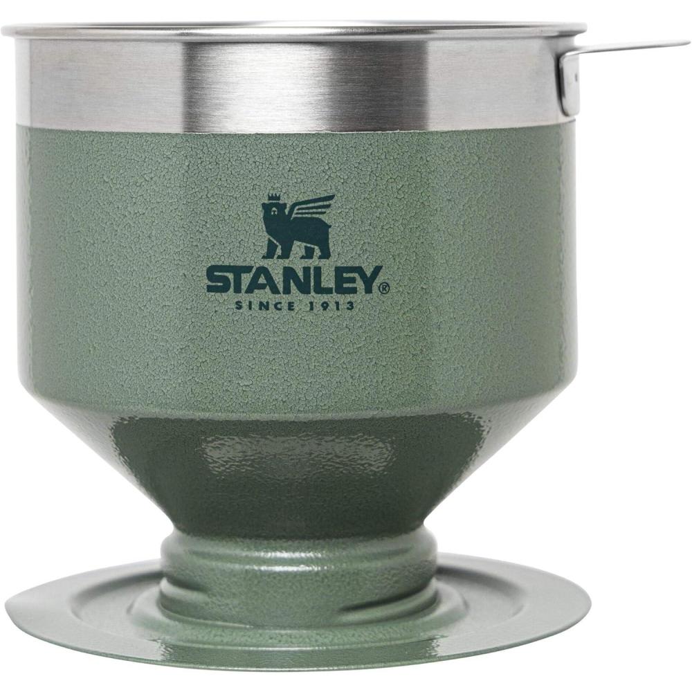 imageSTANLEY Perfect Brew Pour Over  Manual Single Cup Coffee Maker  Drip Coffee Maker with Reusable Filter  Easy Clean Stainless Steel  BPAFree  Hammertone GreenHammertone Green