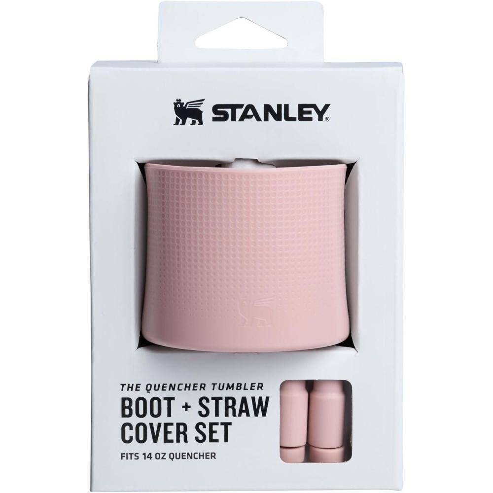 imageSTANLEY Quencher Boot and Straw Cover Cap  AntiSlip Silicone Protector for Tumbler with Handle  Accessory Set for Stainless Steel Drinking Cup  BPAFreePink Dusk