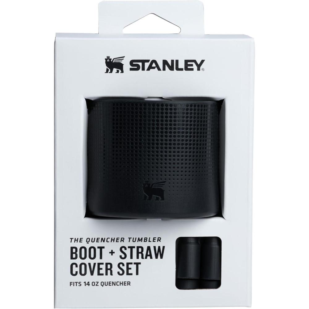 imageSTANLEY Quencher Boot and Straw Cover Cap  AntiSlip Silicone Protector for Tumbler with Handle  Accessory Set for Stainless Steel Drinking Cup  BPAFreeBlack 20