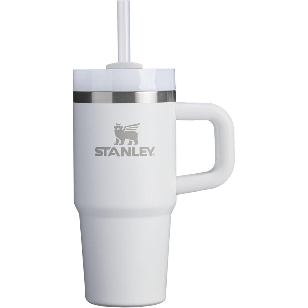 imageSTANLEY Quencher H20 Tumbler with Handle and Straw 30 oz  Flowstate 3Position Lid  Cup Holder Compatible for Travel  Insulated Stainless Steel Cup  BPAFree  Rose Quartz 20Frost