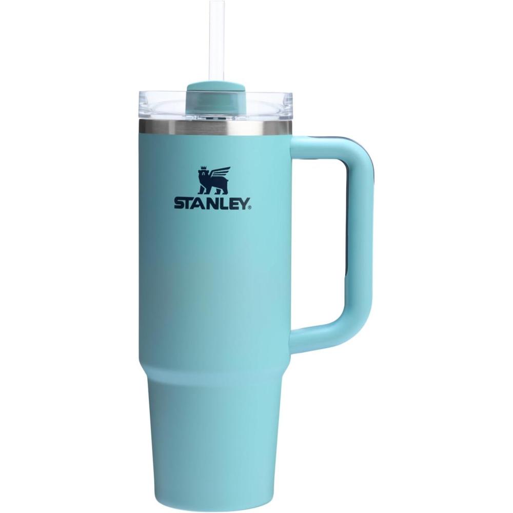 imageSTANLEY Quencher H20 Tumbler with Handle and Straw 30 oz  Flowstate 3Position Lid  Cup Holder Compatible for Travel  Insulated Stainless Steel Cup  BPAFree  Rose Quartz 20Agave