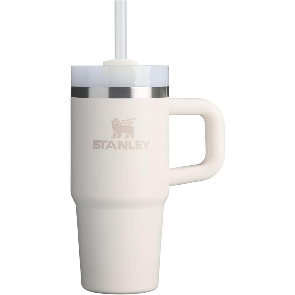 imageSTANLEY Quencher H20 Tumbler with Handle and Straw 30 oz  Flowstate 3Position Lid  Cup Holder Compatible for Travel  Insulated Stainless Steel Cup  BPAFree  Rose Quartz 20Cream 20