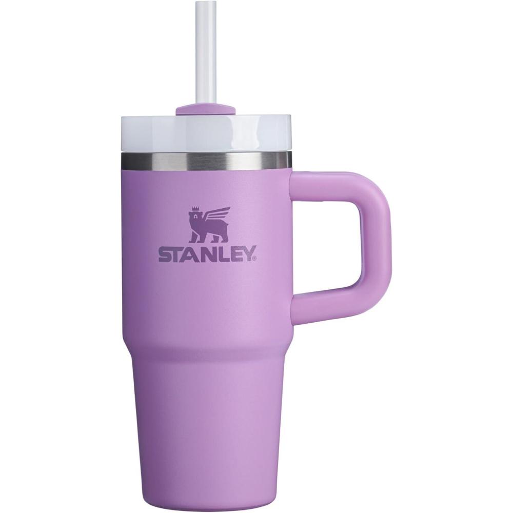 imageSTANLEY Quencher H20 Tumbler with Handle and Straw 30 oz  Flowstate 3Position Lid  Cup Holder Compatible for Travel  Insulated Stainless Steel Cup  BPAFree  Rose Quartz 20Lilac