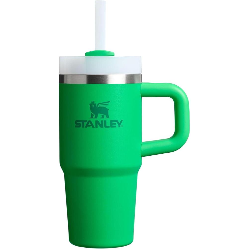 imageSTANLEY Quencher H20 Tumbler with Handle and Straw 30 oz  Flowstate 3Position Lid  Cup Holder Compatible for Travel  Insulated Stainless Steel Cup  BPAFree  Rose Quartz 20Meadow