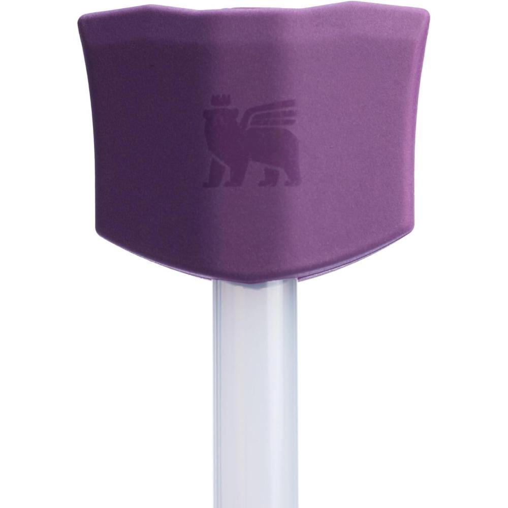 imageSTANLEY Quencher Stay Smooth AntiPucker Straw Topper 2Pack  Ergonomic Sip Through Straw Cap for Tumbler with Handle  Silicone Accessory for Drinking Cup  BPAFreeDark Lilac
