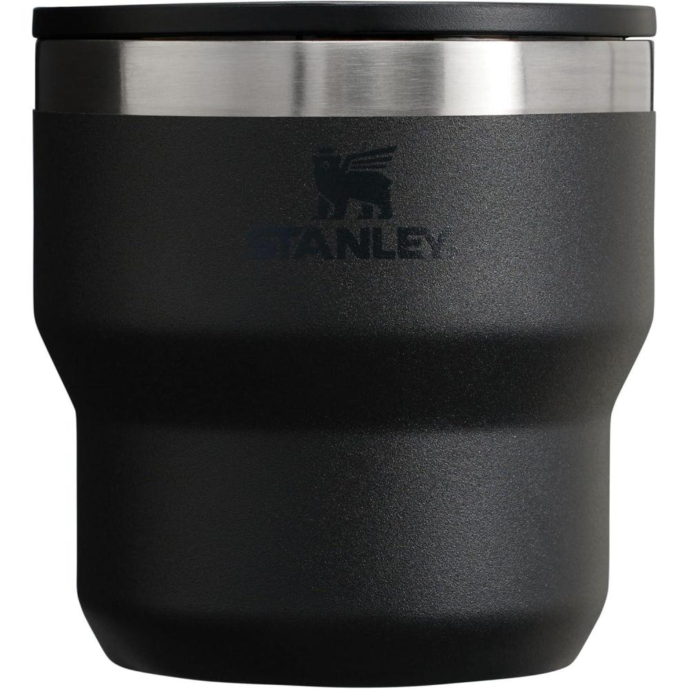 imageSTANLEY StayHot Stacking Camp Cup 10 oz Press In Drink Through Lid Cup for Coffee Tea and Drinks Insulated Stainless Steel Coffee Mug BPAFreeBlack 20