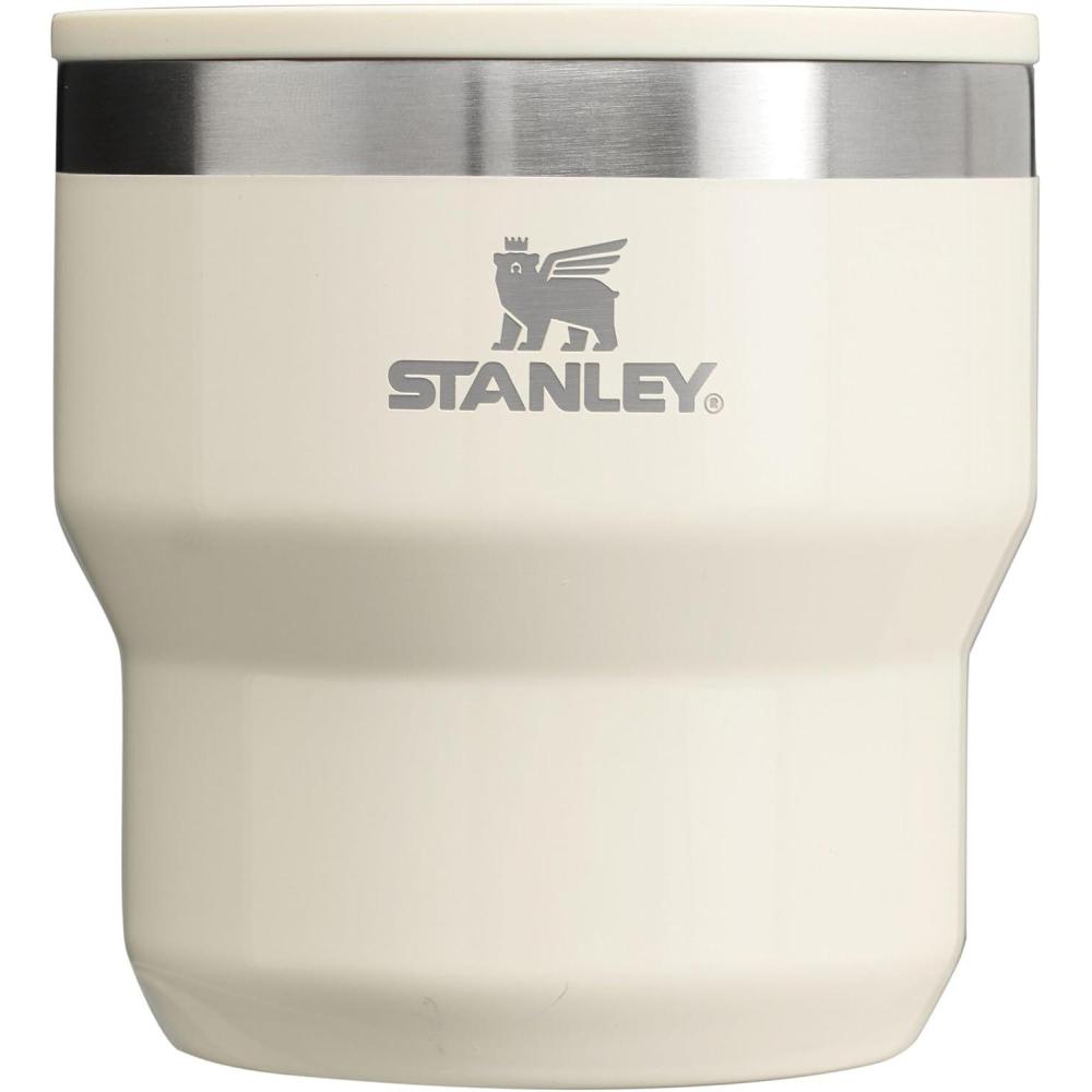 imageSTANLEY StayHot Stacking Camp Cup 10 oz  Press In Drink Through Lid  Cup for Coffee Tea and Drinks  Insulated Stainless Steel Coffee Mug  BPAFreeCream Gloss