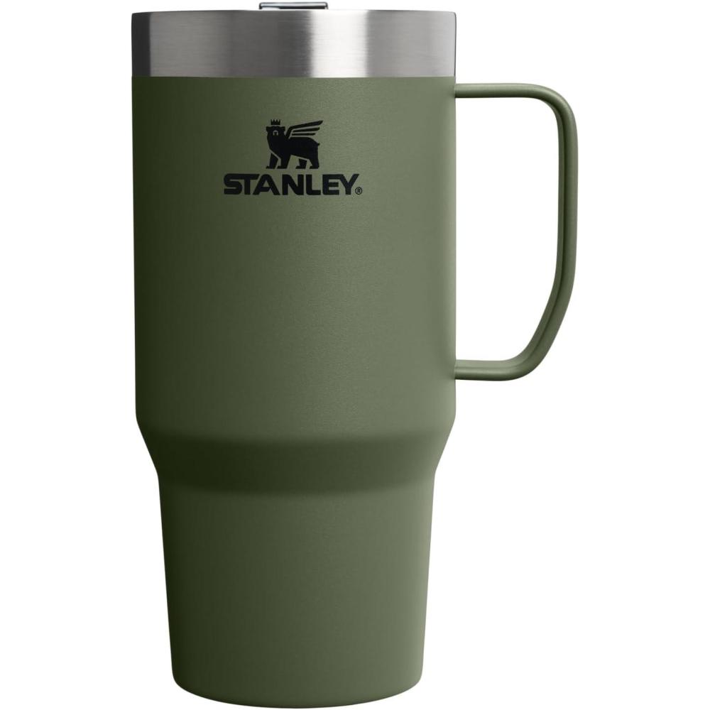 imageSTANLEY The Everyday Suburban Mug  16 oz  Drink Through Lid  Cup for Coffee Tea and Drinks  Insulated Stainless Steel Coffee Mug  BPAFree  Rose QuartzDried Pine