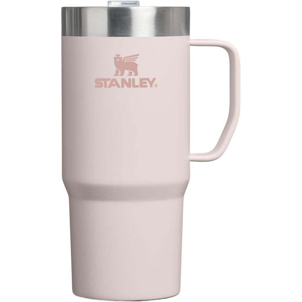 imageSTANLEY The Everyday Suburban Mug  16 oz  Drink Through Lid  Cup for Coffee Tea and Drinks  Insulated Stainless Steel Coffee Mug  BPAFree  Rose QuartzRose Quartz