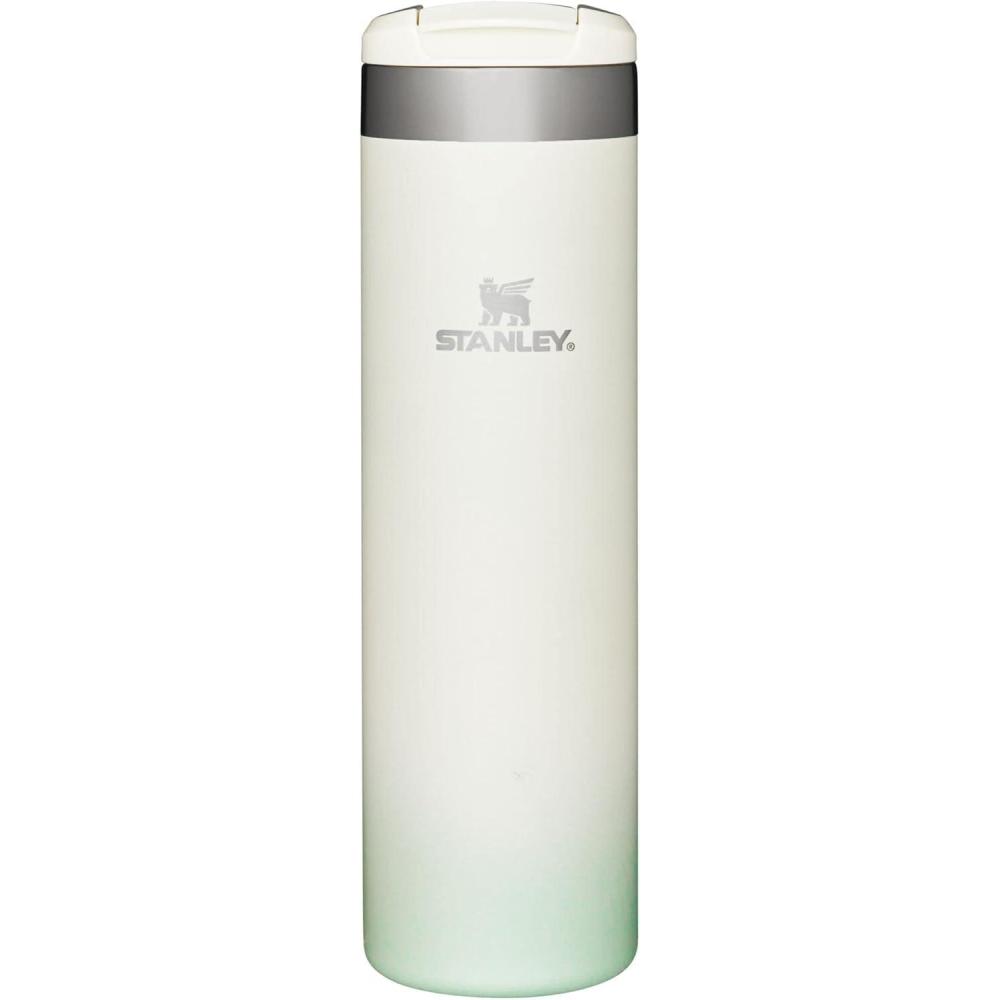 imageStanley AeroLight Transit Bottle 20 oz Locking Drink Through Lid Leak Resistant Water Bottle or Coffee Travel Mug Lightweight Insulated Stainless Steel BPAFree Rose QuartzCream 20