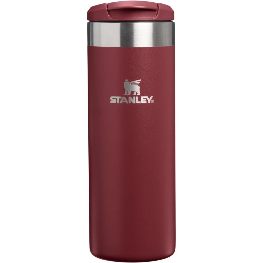 imageStanley AeroLight Transit Bottle 20 oz Locking Drink Through Lid Leak Resistant Water Bottle or Coffee Travel Mug Lightweight Insulated Stainless Steel BPAFree Rose QuartzCranberry