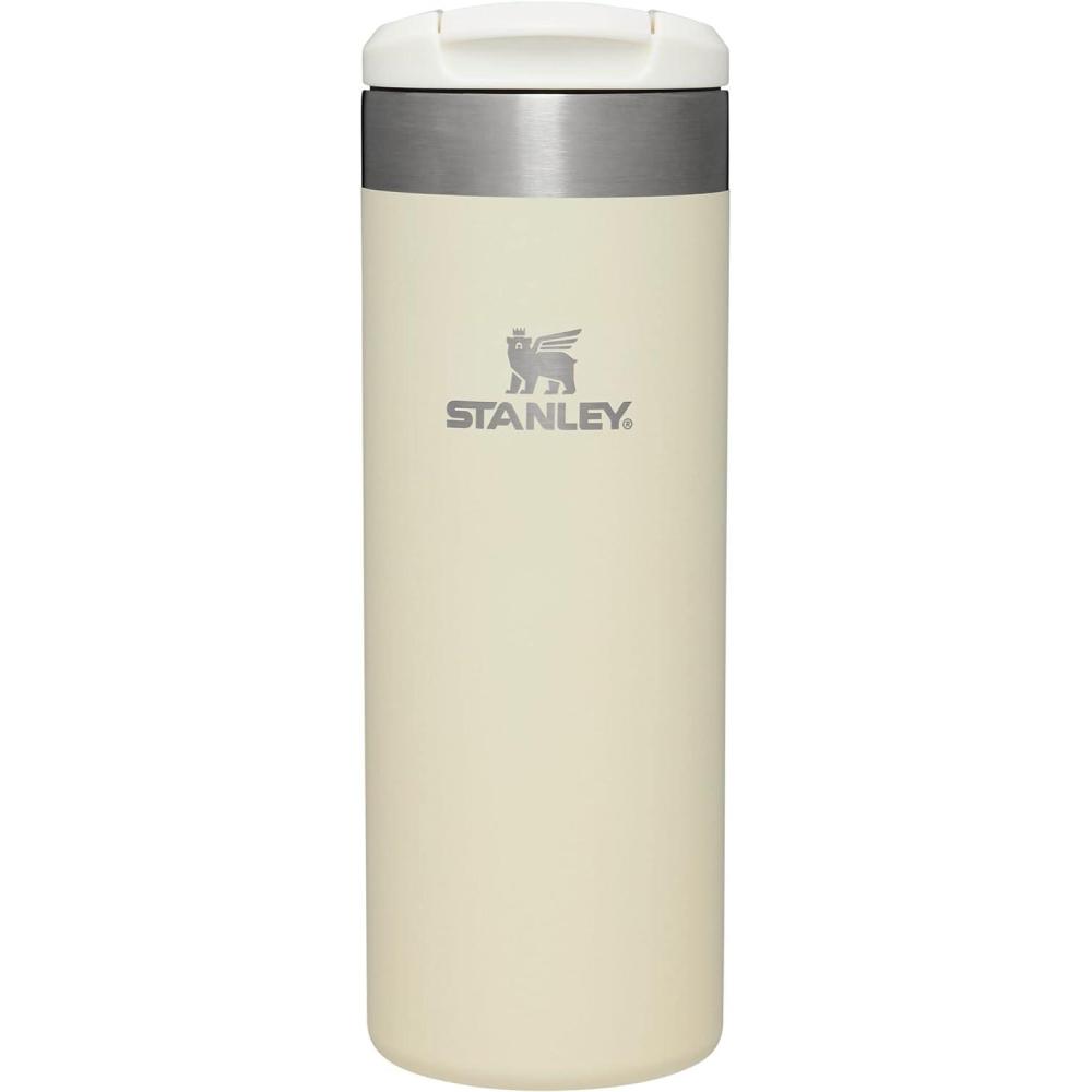 imageStanley AeroLight Transit Bottle 20 oz  Locking Drink Through Lid  Leak Resistant Water Bottle or Coffee Travel Mug  Lightweight Insulated Stainless Steel  BPAFree  Rose QuartzCream Glimmer