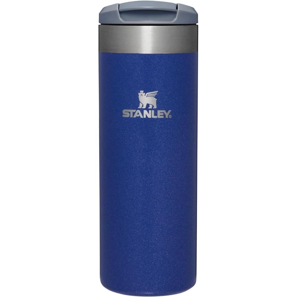 imageStanley AeroLight Transit Bottle 20 oz Locking Drink Through Lid Leak Resistant Water Bottle or Coffee Travel Mug Lightweight Insulated Stainless Steel BPAFree Rose QuartzLapis Glimmer