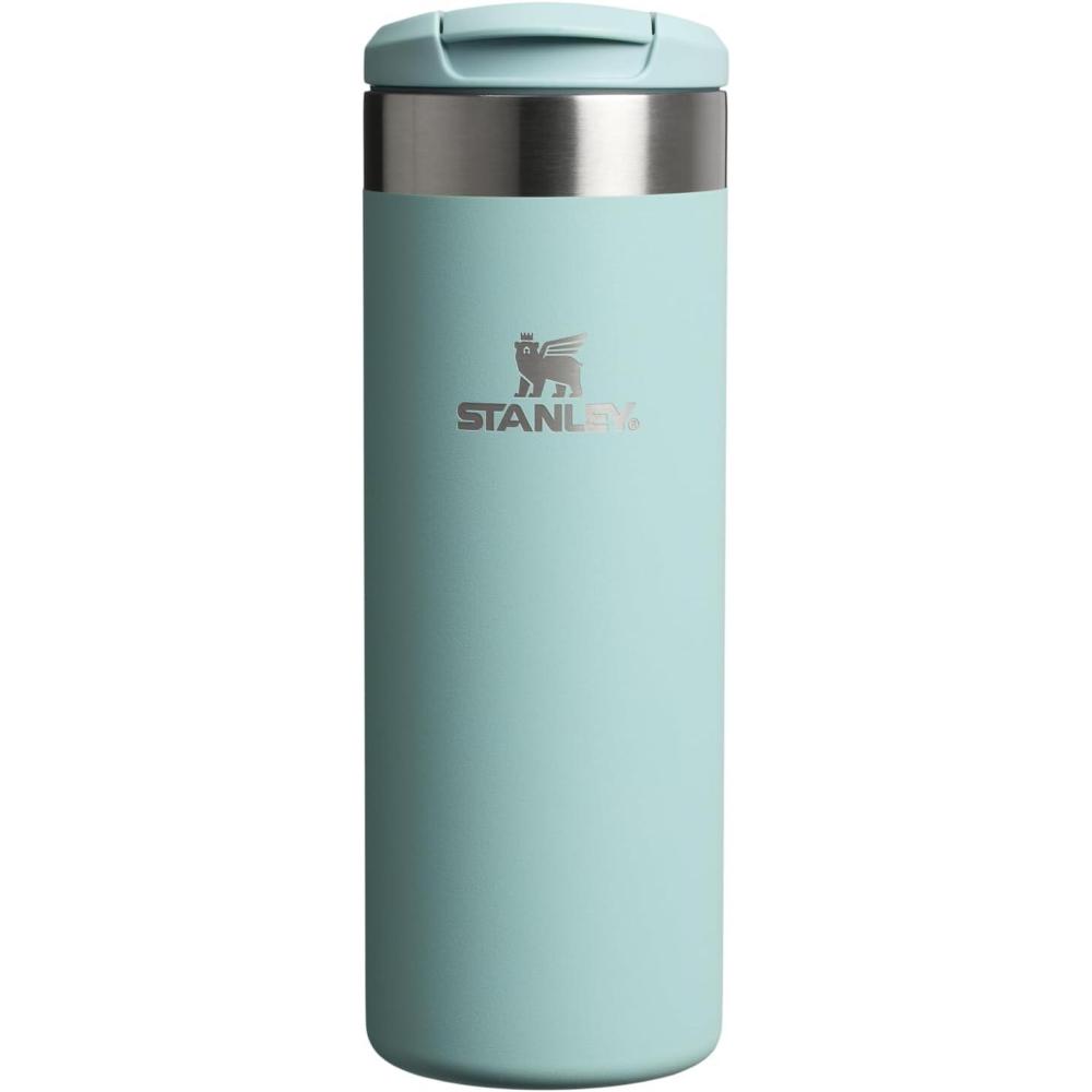 imageStanley AeroLight Transit Bottle 20 oz Locking Drink Through Lid Leak Resistant Water Bottle or Coffee Travel Mug Lightweight Insulated Stainless Steel BPAFree Rose QuartzSeafoam