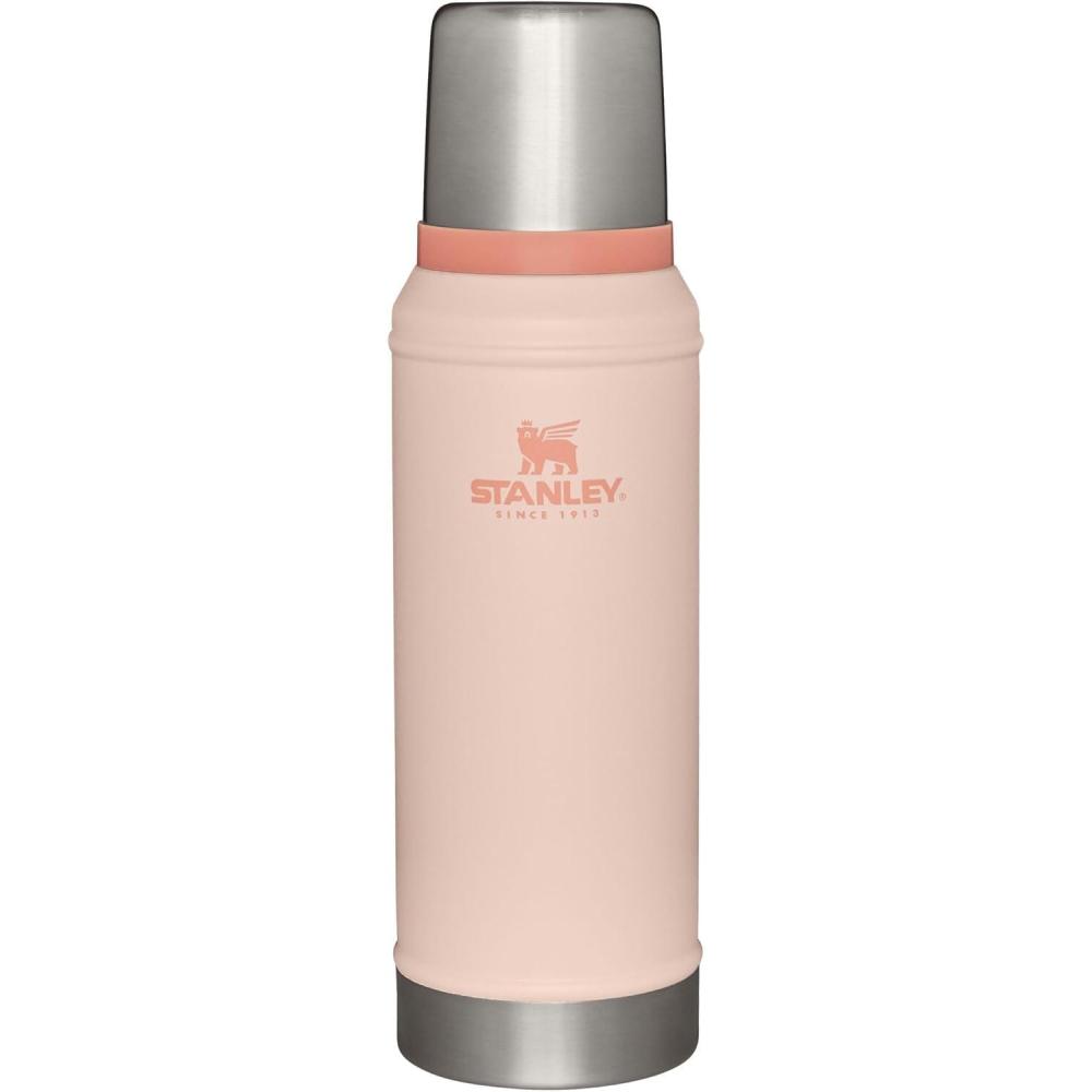 imageStanley Classic Legendary Vacuum Bottle 15 qt  Wide Mouth with Leakproof Cup Lid  Keep Drinks Hot or Cold  Packable for Travel  Insulated Stainless Steel Thermos  BPAFree  Hammertone GreenLimestone