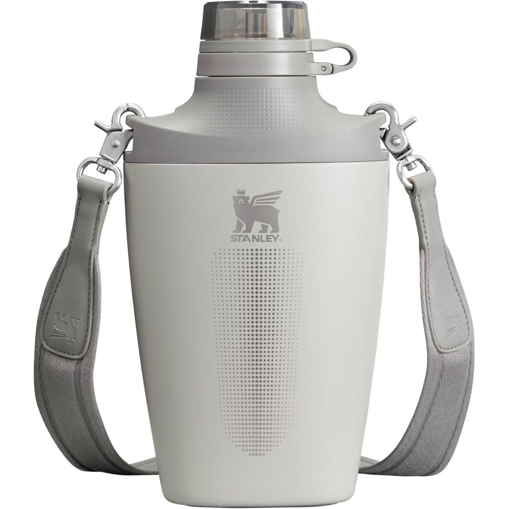 imageStanley Cross Bottle 23 oz  Travel Water Bottle with Jacquard Strap  Leakproof Tritan Lid with Removable Straw  Insulated Stainless Steel  BPAFree  Toast VRTAsh