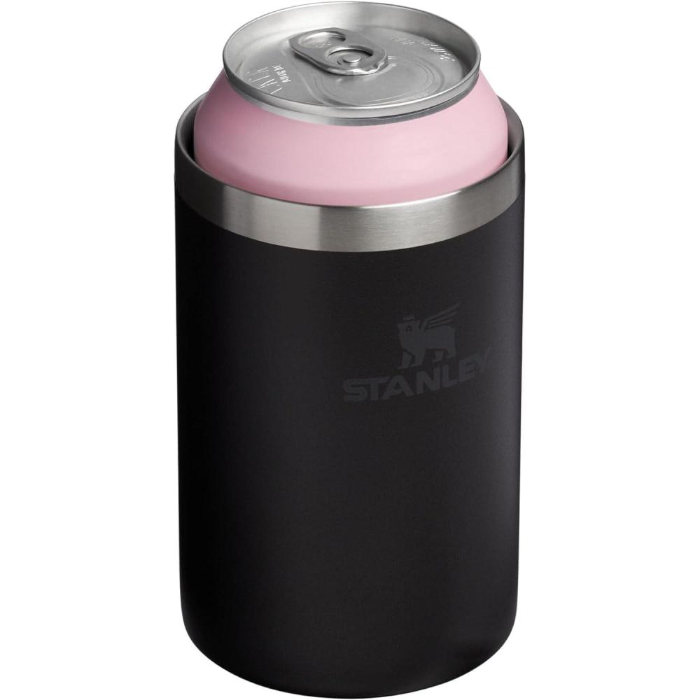 imageStanley Everyday Can Cooler Cup Beer Seltzers Soda and Energy Drinks Doubles as Tumbler Insulated Stainless Steel Drink Holder BPAFreeMatte Black