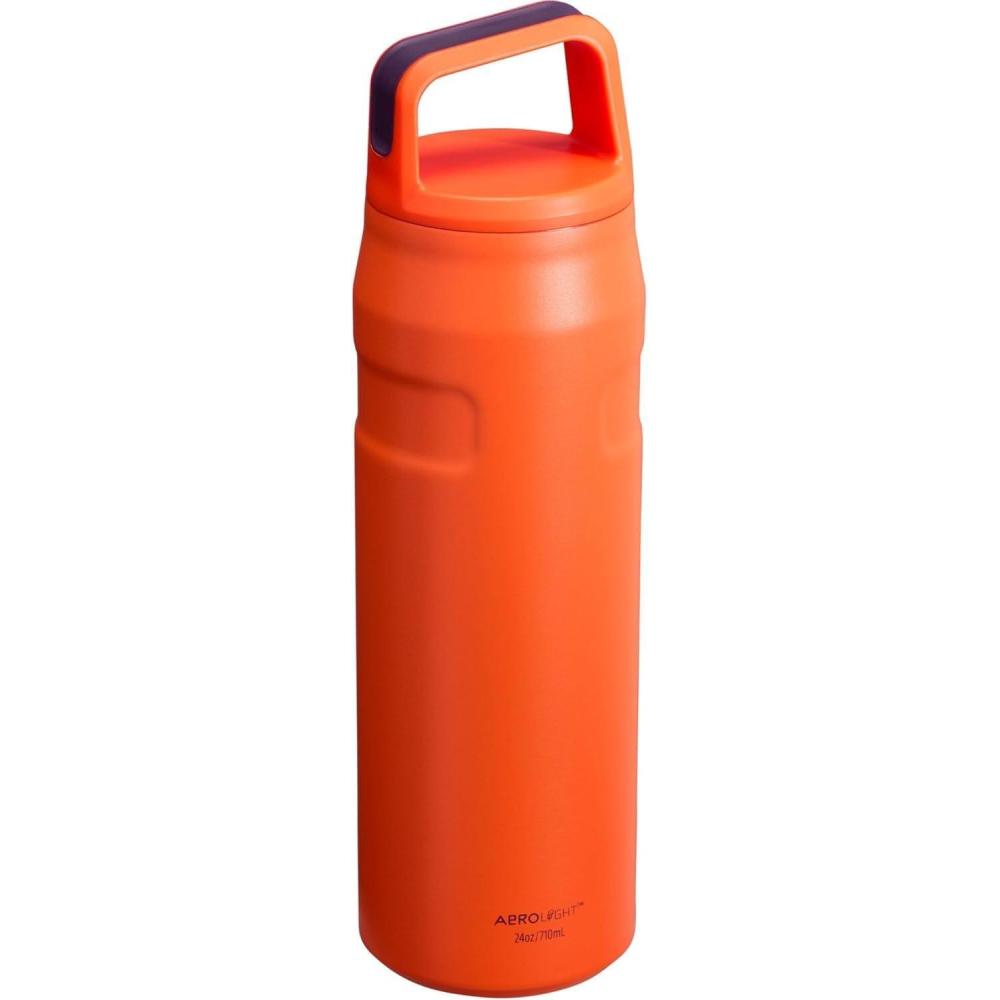 imageStanley IceFlow Cap and Carry Water Bottle  Wide Mouth Twist Lid  Lightweight ampamp Leakproof for Travel ampamp Sports  Insulated Stainless Steel  BPAFreeTigerlily Plum