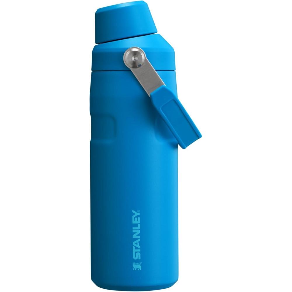 imageStanley IceFlow Fast Flow Water Bottle  Angled Spout Lid  Lightweight ampamp Leakproof for Travel ampamp Sports  Insulated Stainless Steel  BPAFreeAzure