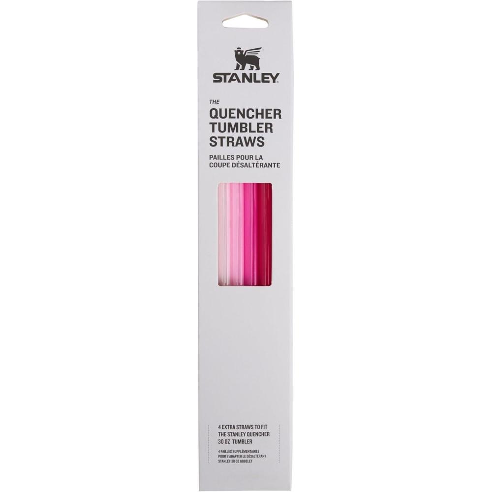 imageStanley Quencher Tumbler Straws Reusable Replacement Straws for Tumbler with Handle Stainless Steel Drinking Cup Accessory BPAFreePink Multi Pack