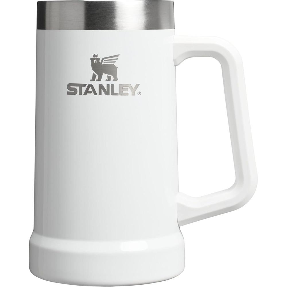 imageStanley StayChill Beer Stein 24 oz  Heavy Duty Big Grip Handle  Beer Tumbler Drink Cup Holds 2 Cans  Insulated Stainless Steel Party Mug  BPAFreeFrost Gloss