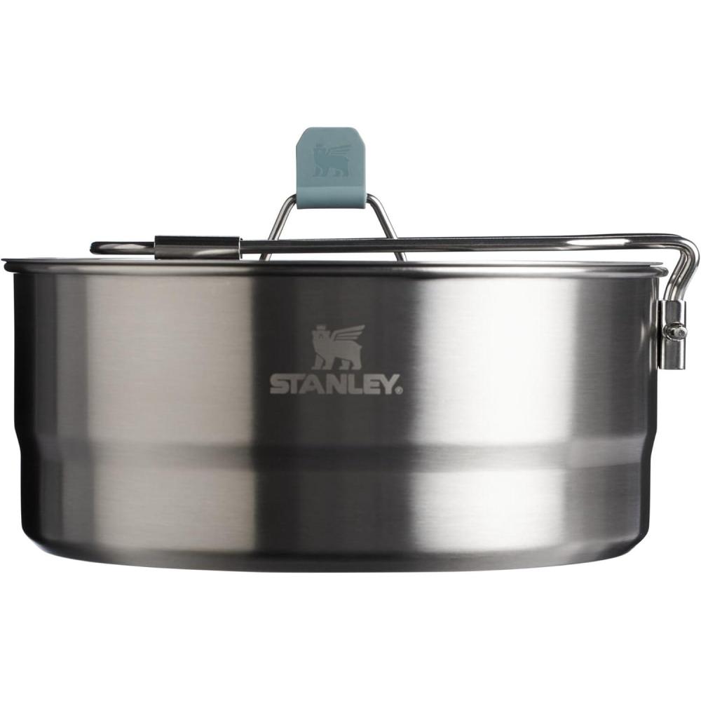 imageStanley Wildfare Core Saucepan Cookset 6Pc Stainless Steel Cookware 2qt Saucepan wLid Cutting Board Trivet ampamp Spoons Induction Cookware Camping Essentials2 Quarts