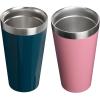 STANLEY Adventure Stacking Beer Pint Glass | Stackable Drinking Cup for Cold Beverages | Dishwasher Safe | Insulated Stainless Steel Tumbler | BPA-Free(Ponderosa Gloss/Port Shimmer)