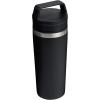 STANLEY Cafe To Go Travel Mug 20 oz | Leakproof Two-Part Drink Through Lid | Tumbler Cup for Coffee, Tea and Drinks | Insulated Stainless Steel Coffee Mug | BPA-Free | Rose Quartz(Black 2.0)