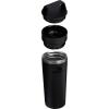 STANLEY Cafe To Go Travel Mug 20 oz | Leakproof Two-Part Drink Through Lid | Tumbler Cup for Coffee, Tea and Drinks | Insulated Stainless Steel Coffee Mug | BPA-Free | Rose Quartz(Black 2.0)