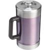 STANLEY Classic Stay-Hot French Press Coffee Maker 48 oz | 5 Minute Brew, 4 Hours Hot | Mesh Filter for Coffee Grounds | Insulated Stainless Steel French Press | BPA-Free | Hammertone Green(Wisteria Shine)