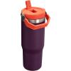 STANLEY IceFlow 2.0 Flip Straw Tumbler with Handle 30 oz | Twist On Lid and Flip Up Straw | Leak Resistant Water Bottle | Insulated Stainless Steel | BPA-Free | Hydrangea(Plum)