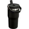 STANLEY IceFlow 2.0 Flip Straw Tumbler with Handle 30 oz | Twist On Lid and Flip Up Straw | Leak Resistant Water Bottle | Insulated Stainless Steel | BPA-Free | Hydrangea(Black 2.0)