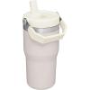 STANLEY IceFlow 2.0 Flip Straw Tumbler with Handle 30 oz | Twist On Lid and Flip Up Straw | Leak Resistant Water Bottle | Insulated Stainless Steel | BPA-Free | Hydrangea(Rose Quartz)