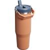 STANLEY IceFlow 2.0 Flip Straw Tumbler with Handle 30 oz | Twist On Lid and Flip Up Straw | Leak Resistant Water Bottle | Insulated Stainless Steel | BPA-Free | Hydrangea(Toast)