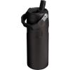 STANLEY IceFlow Flip Straw 2.0 Water Bottle 24 OZ | Built-In Straw with Larger Opening | Lightweight & Leak-Resistant | Insulated Stainless Steel | BPA-Free | Black 2.0(Black)