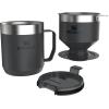 STANLEY Perfect Brew Pour Over Set | 12 oz Camp Mug with Lid Included | Drip Coffee Maker with Reusable Filter | Insulated Stainless Steel | BPA-Free | Hammertone Green(Black 2.0)