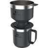 STANLEY Perfect Brew Pour Over Set | 12 oz Camp Mug with Lid Included | Drip Coffee Maker with Reusable Filter | Insulated Stainless Steel | BPA-Free | Hammertone Green(Black 2.0)
