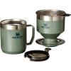 STANLEY Perfect Brew Pour Over Set | 12 oz Camp Mug with Lid Included | Drip Coffee Maker with Reusable Filter | Insulated Stainless Steel | BPA-Free | Hammertone Green(Hammertone Green)