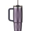 STANLEY Quencher H2.0 Tumbler with Handle and Straw 30 oz | Flowstate 3-Position Lid | Cup Holder Compatible for Travel | Insulated Stainless Steel Cup | BPA-Free | Rose Petal Shimmer(Fluted Wisteria Shine)
