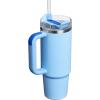 STANLEY Quencher H2.0 Tumbler with Handle and Straw 30 oz | Flowstate 3-Position Lid | Cup Holder Compatible for Travel | Insulated Stainless Steel Cup | BPA-Free | Rose Quartz 2.0(Oasis Cornflower Gloss)