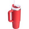 STANLEY Quencher H2.0 Tumbler with Handle and Straw 30 oz | Flowstate 3-Position Lid | Cup Holder Compatible for Travel | Insulated Stainless Steel Cup | BPA-Free | Rose Quartz 2.0(Chili Red)