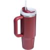 STANLEY Quencher H2.0 Tumbler with Handle and Straw 30 oz | Flowstate 3-Position Lid | Cup Holder Compatible for Travel | Insulated Stainless Steel Cup | BPA-Free | Rose Quartz 2.0(Cranberry)