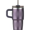 STANLEY Quencher H2.0 Tumbler with Handle and Straw 30 oz | Flowstate 3-Position Lid | Cup Holder Compatible for Travel | Insulated Stainless Steel Cup | BPA-Free | Rose Petal Shimmer(Fluted Wisteria Shine)